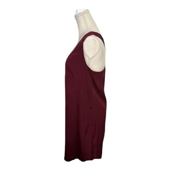 Mossimo Shift Dress Size M Burgundy Red Sleeveless Solid Racerback Casual - Picture 4 of 11
